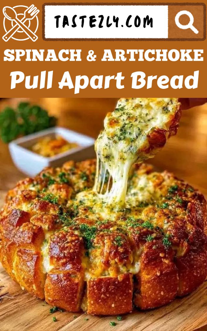 Cheesy Spinach & Artichoke Pull Apart Bread Party Favorite