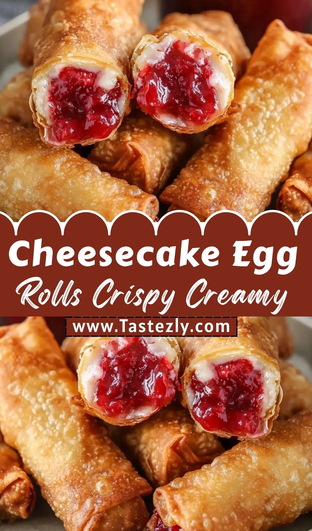 Cherry Cheesecake Egg Rolls Crispy Outside Creamy Inside