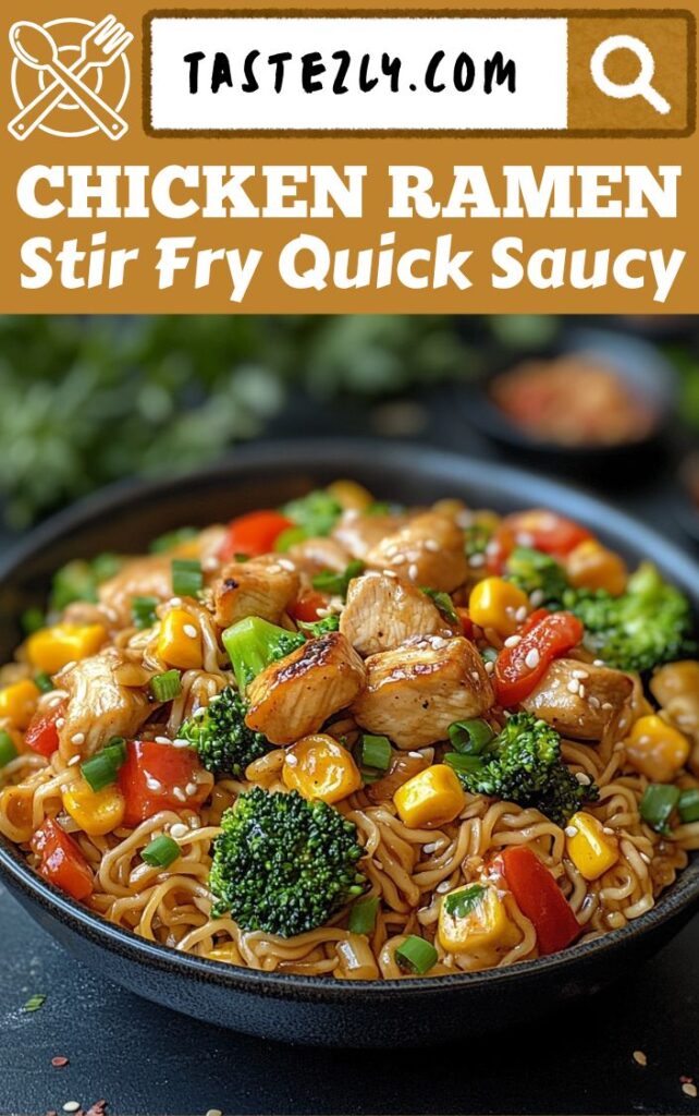 Chicken Ramen Stir Fry Quick Saucy & Flavor Packed