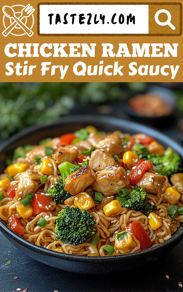 Chicken Ramen Stir Fry Quick Saucy & Flavor Packed