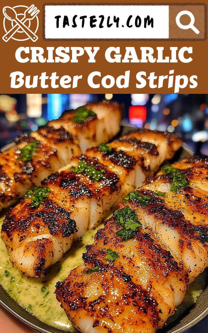 Crispy Garlic Butter Cod Strips Fresh & Flavorful