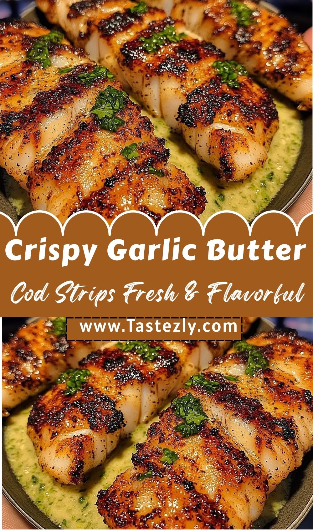 Crispy Garlic Butter Cod Strips Fresh & Flavorful
