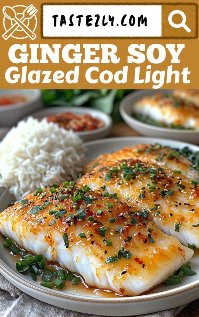 Ginger Soy Glazed Cod Light Flaky & Flavourful