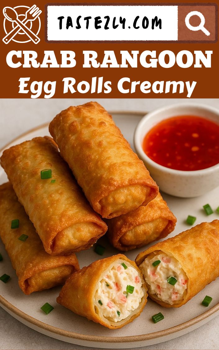 Golden Crab Rangoon Egg Rolls Creamy Crunchy And Delicious