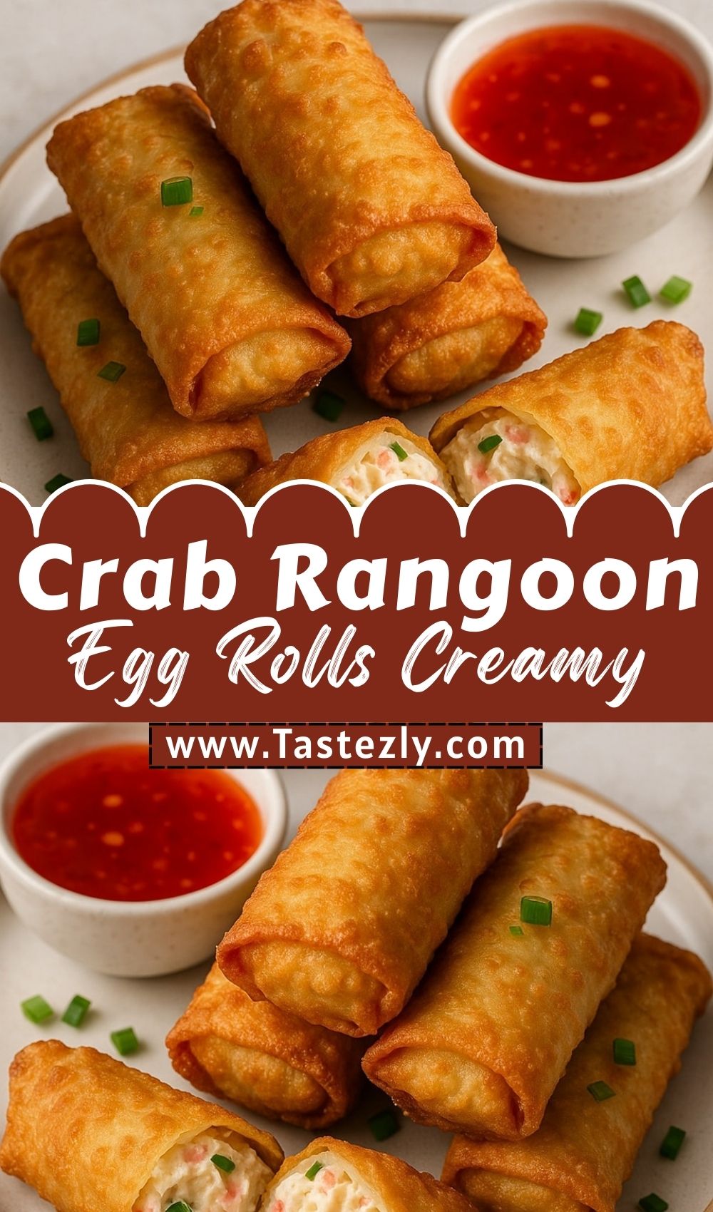 Golden Crab Rangoon Egg Rolls Creamy Crunchy And Delicious