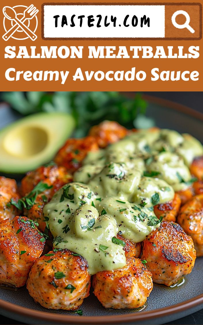 Salmon Meatballs In Creamy Avocado Sauce Light Flavorful & Delicious