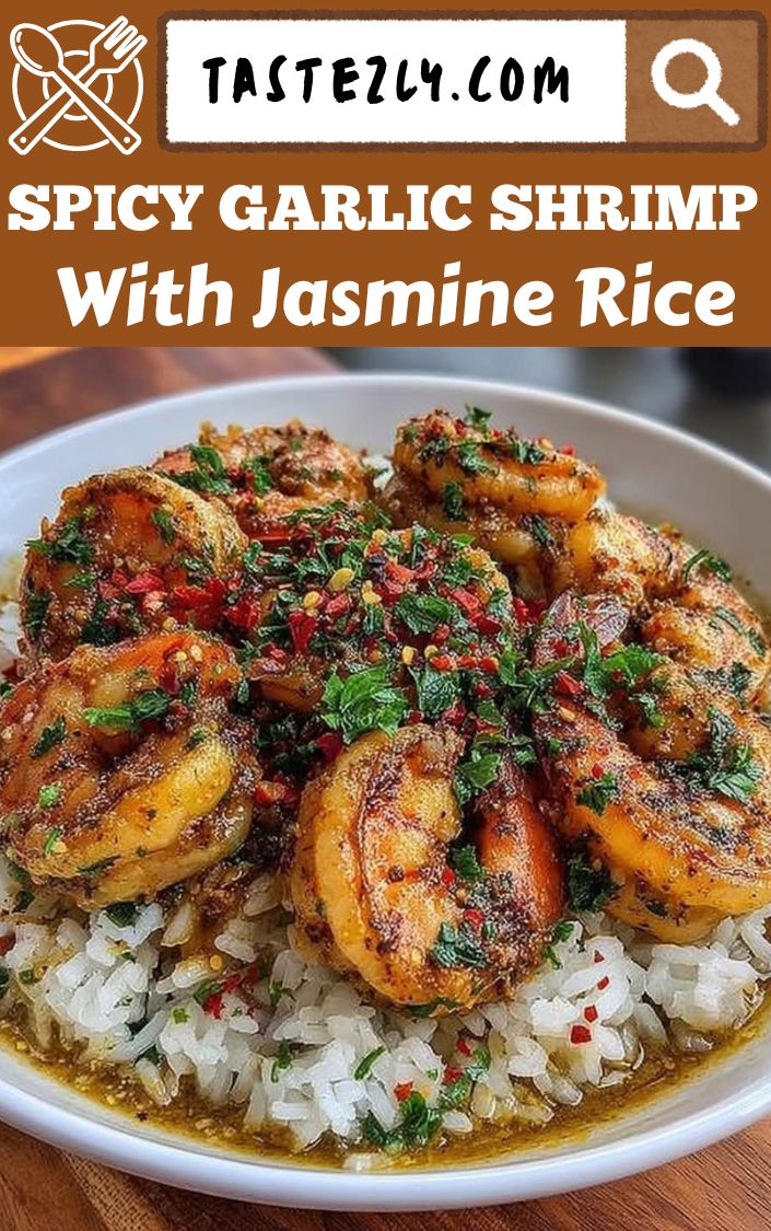 Zesty Spicy Garlic Shrimp With Jasmine Rice